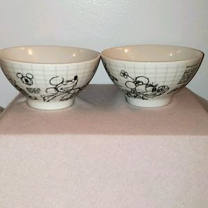 Mickey and Minnie cereal bowls